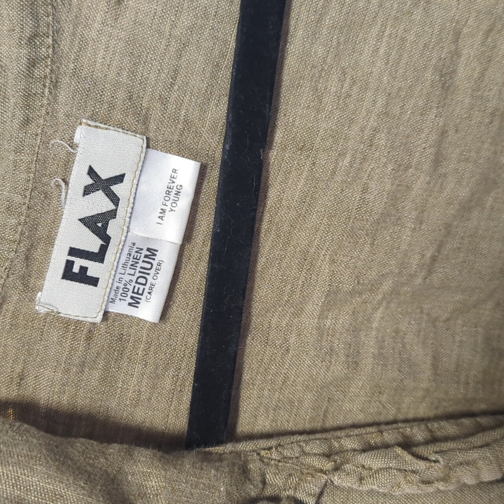 Flax Linen Button Down Size Medium - image 2